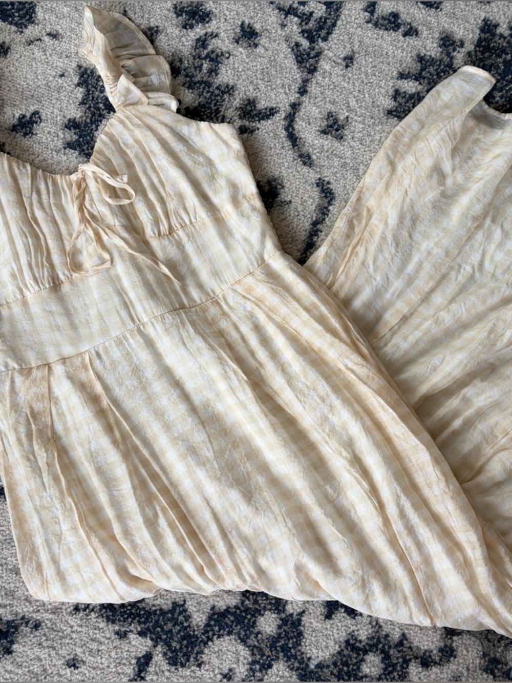 NWT And Now This White Gingham Maxi Dress MEDIUM